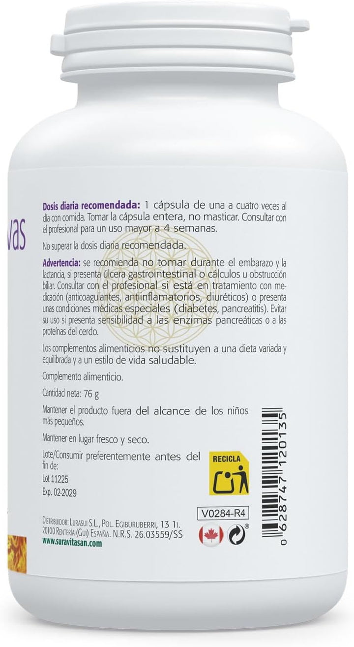 Sura Vitas Enzymas Digestivas 100 Cap