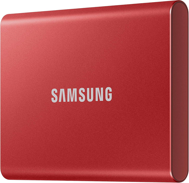 Samsung Portable SSD T7, 500 GB, USB 3.2 Gen.2, 1.050 MB/s Lesen, 1.000 MB/s Schreiben, Externe SSD