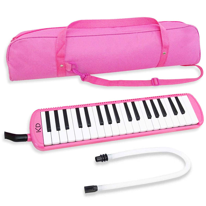 keepdrum Melodica 37 Tasten mit Tasche Pink Rosa