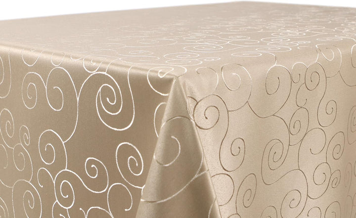 BEAUTEX Tischdecke Damast Ornamente - Bügelfreies Tischtuch - Fleckabweisende, Pflegeleichte Tischwä