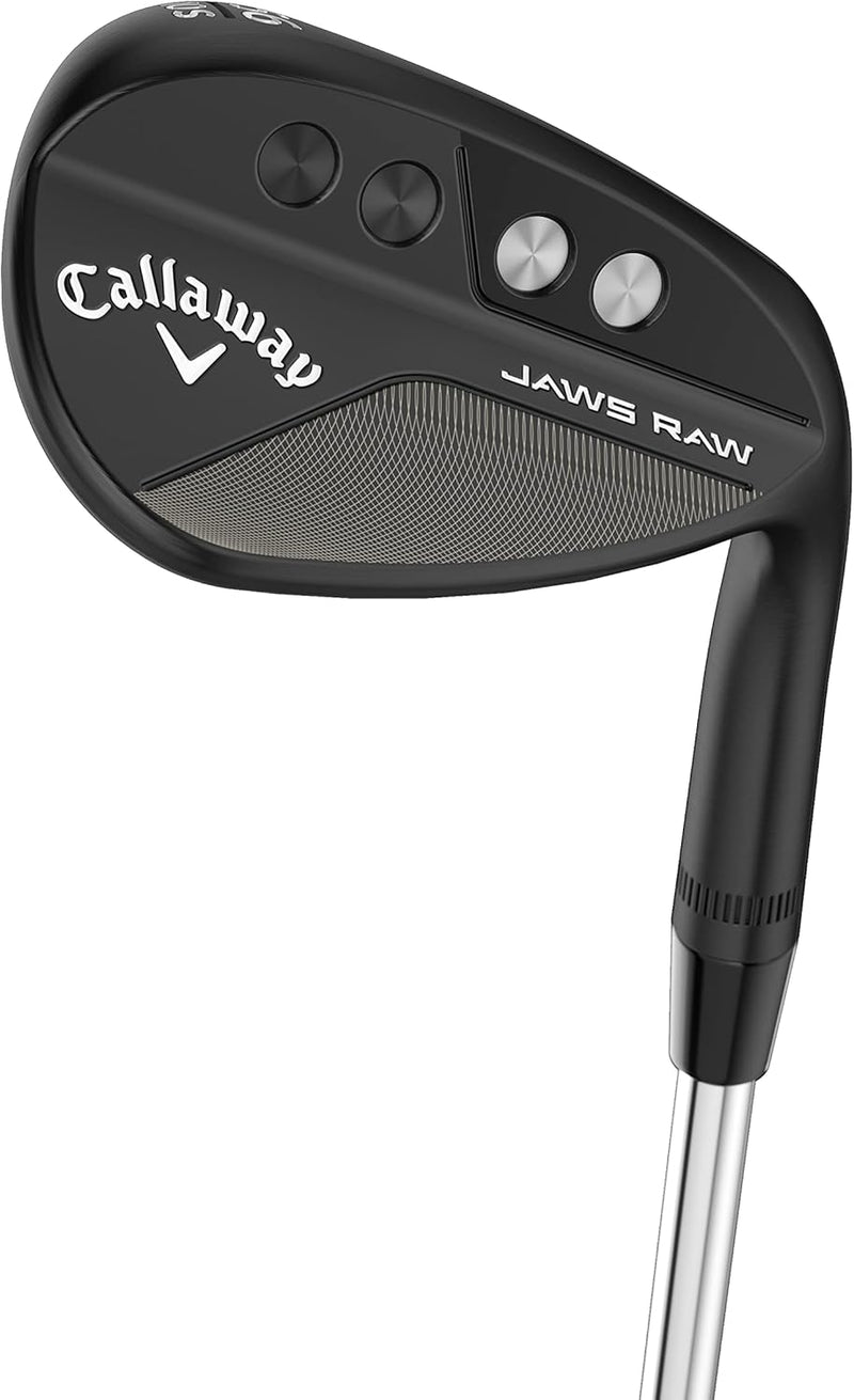 Callaway Golf 2022 Jaws Raw Wedge Schwarz 50 Degree (Right Hand) S Grind, 10 x Sprungkraft Stahlscha