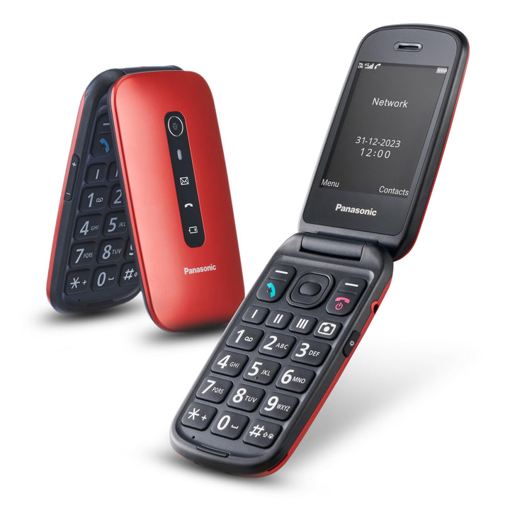 Panasonic KX-TU550EXR 4G Essentials Clamshell Handy für Senioren, 1,2 MP Kamera, Seniorentelefon mit