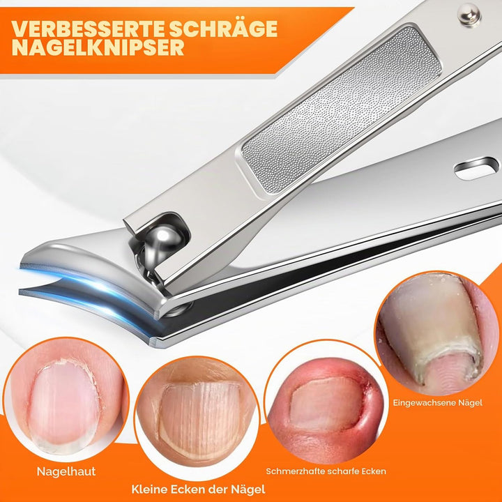 Profi Nagelknipser für Fussnägel, DRMODE Gross Zehennagelknipser für Senioren Dicke Näge mit Breiter