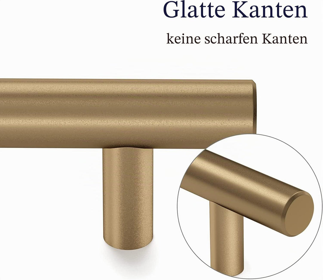 Goldenwarm 15 Stück Möbelgriffe Champagner Gold Schrankgriffe Vintage Küchengriffe 160mm Gold Griffe