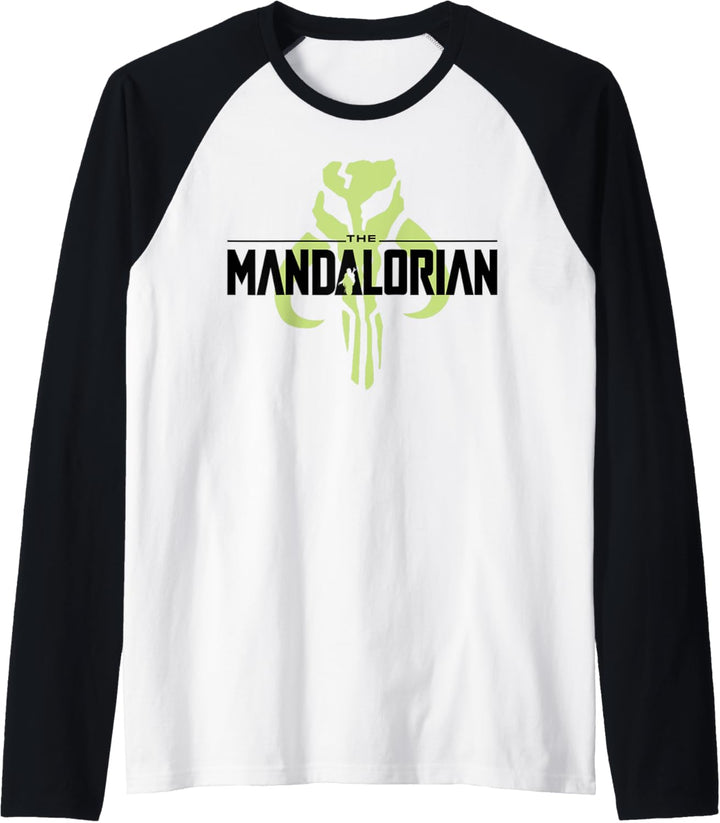 Star Wars The Mandalorian Neon Logo Raglan