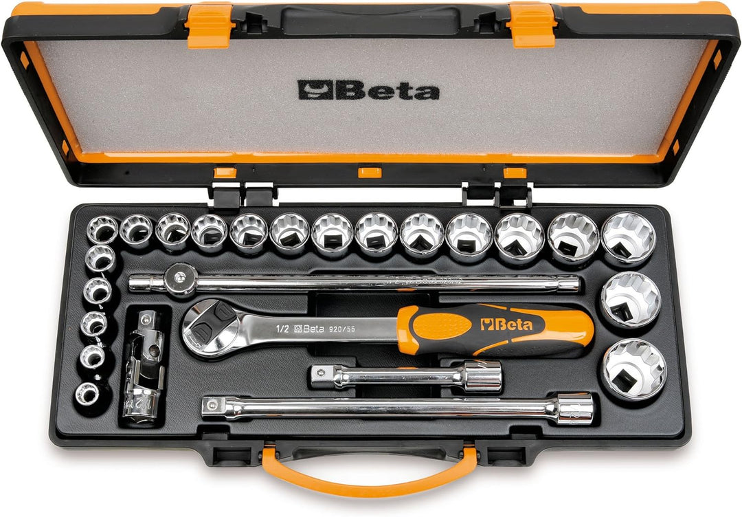 Beta 920B/C20X Zwölfkant - Steckschlüssel im Koffer, Zwölfkantnuss Set (hochwertige Verarbeitung, Re