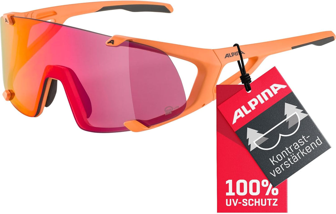 ALPINA Unisex Sport- & Fahrradbrille Sportbrille (1er Pack) Einheitsgrösse peach matt, Einheitsgröss