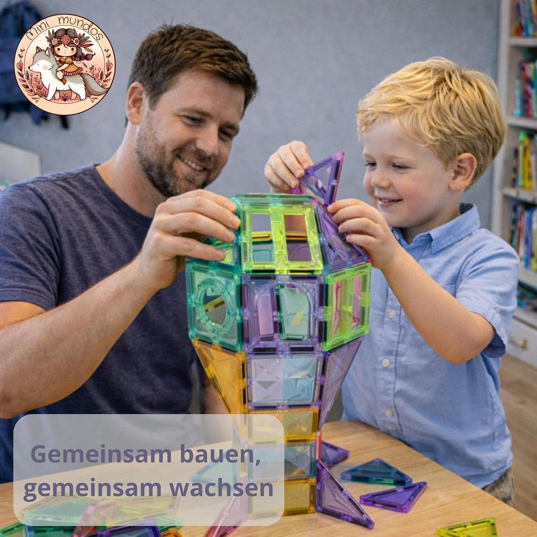Super Pack 70 Teile | Magnetische Bausteine Kinder | Magnetische Konstruktionen Kinder | Magnetische