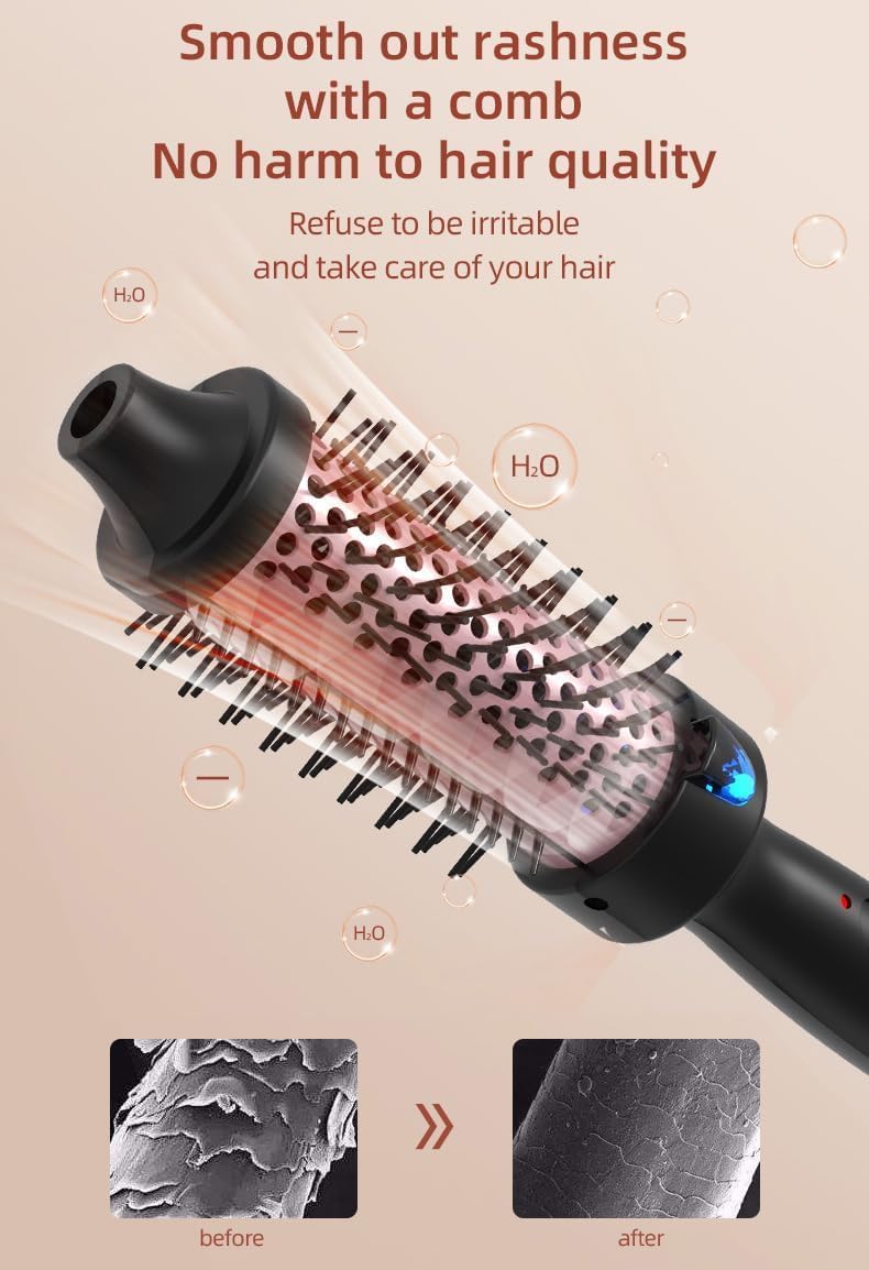 Thermal Brush, 38 mm Warmluftbürste Volumen Haar Kamm, haarstyling Lockenbürste, Volumen Haar Kamm R