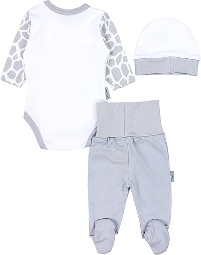 TupTam Baby Mädchen Jungen Bekleidungsset Langarmbody Hose Mütze mit Aufdruck Spruch 3 teilig 56 Gir