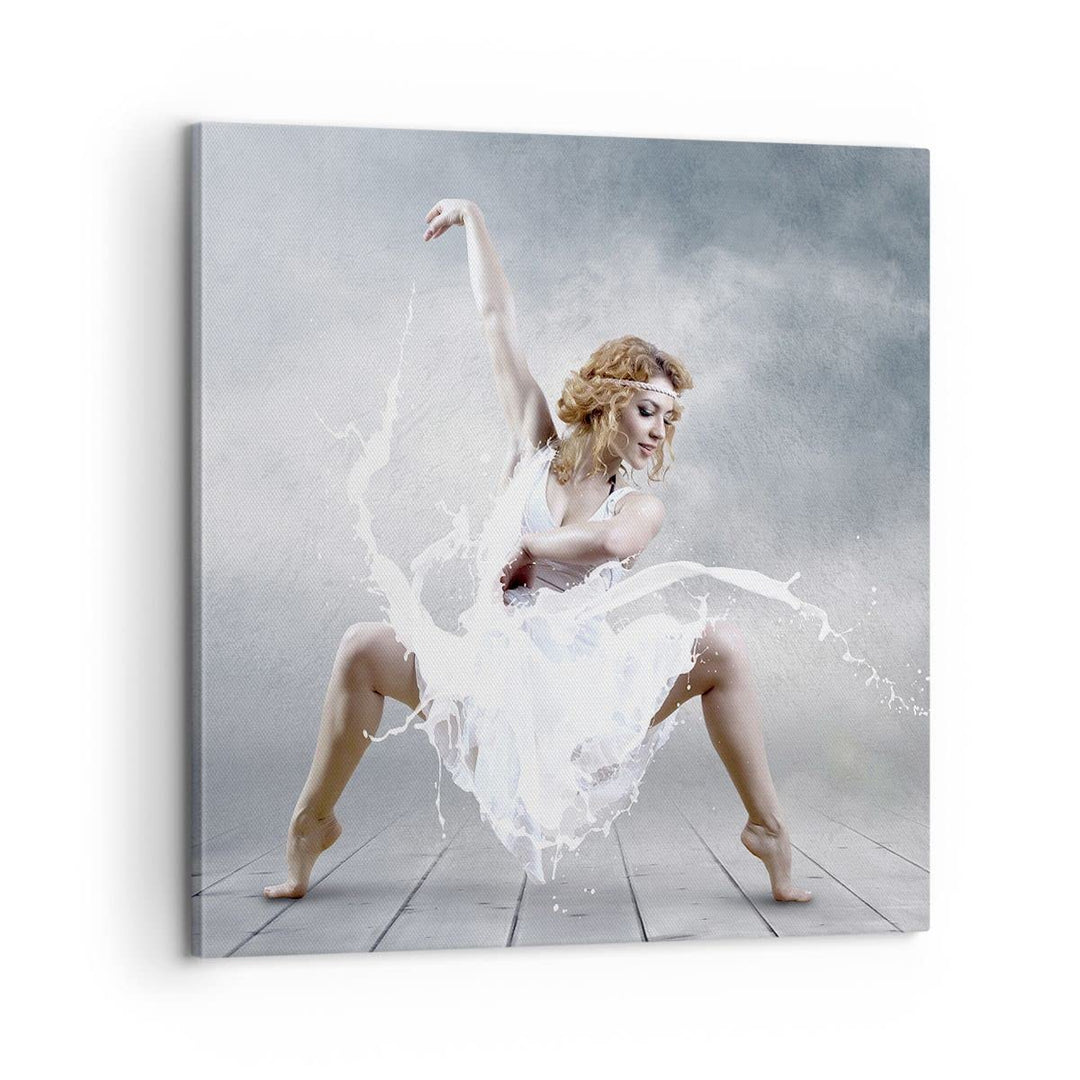 Bilder auf Leinwand Frau Tänzerin Ballett Leinwandbild mit Rahmen 60x60cm Wandbilder Dekoration Wohn