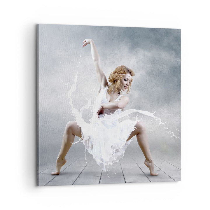 Bilder auf Leinwand Frau Tänzerin Ballett Leinwandbild mit Rahmen 60x60cm Wandbilder Dekoration Wohn