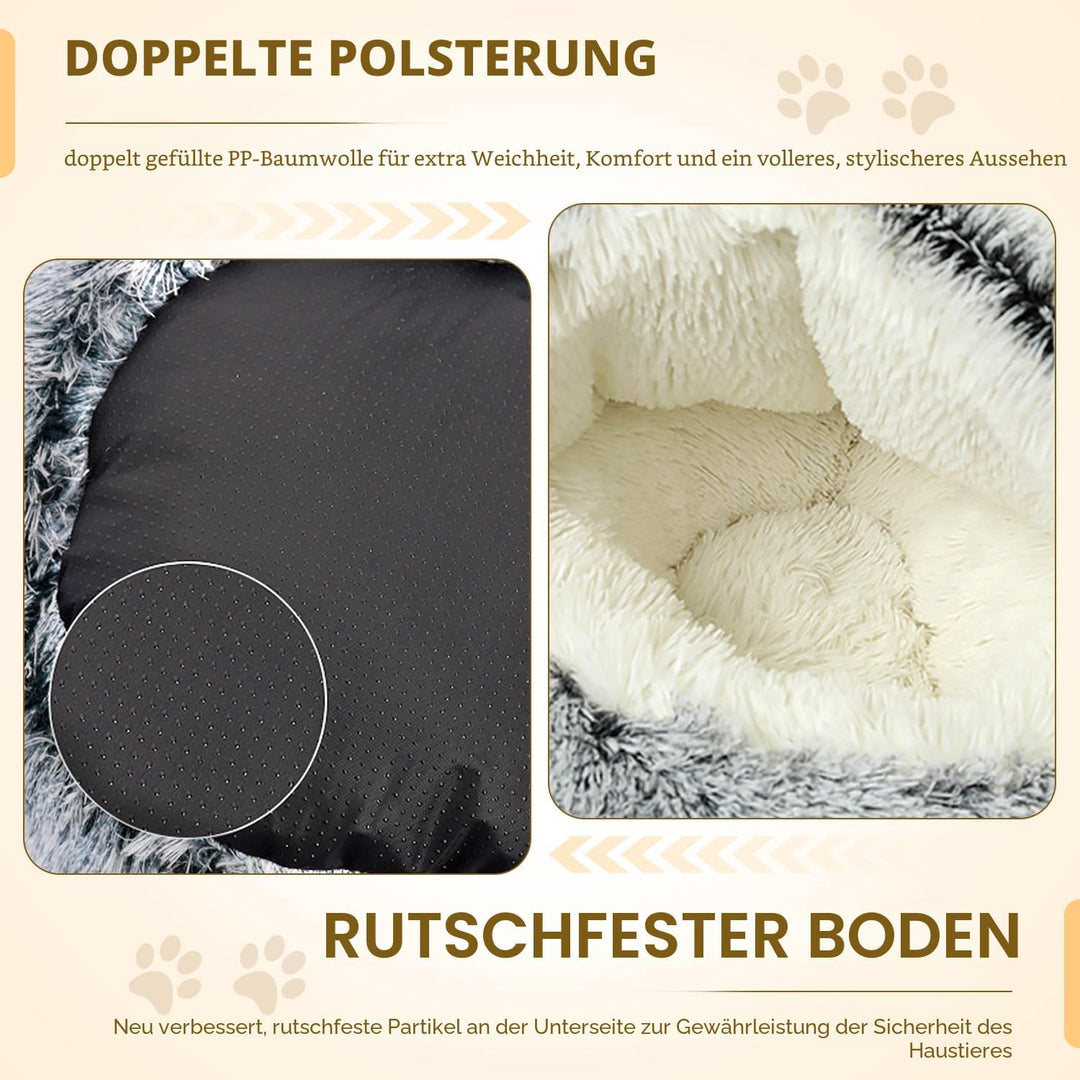 YAGE Beruhigendes Katzenbett,Flauschiges Plüsch-Kätzchenbett,waschbares Anti-Angst-Welpenbett,Hausti