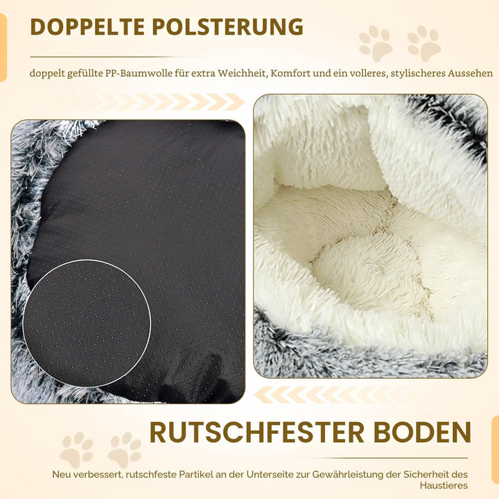YAGE Beruhigendes Katzenbett,Flauschiges Plüsch-Kätzchenbett,waschbares Anti-Angst-Welpenbett,Hausti