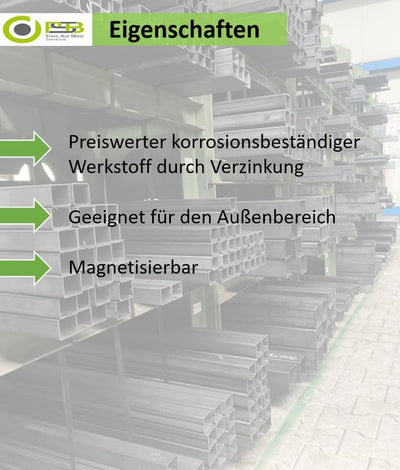 Verzinkt Flachstahl Bandstahl Flachprofil feuerverzinkt von 20x5-100x5mm EN10058/EN10025 (60x5mm - 1