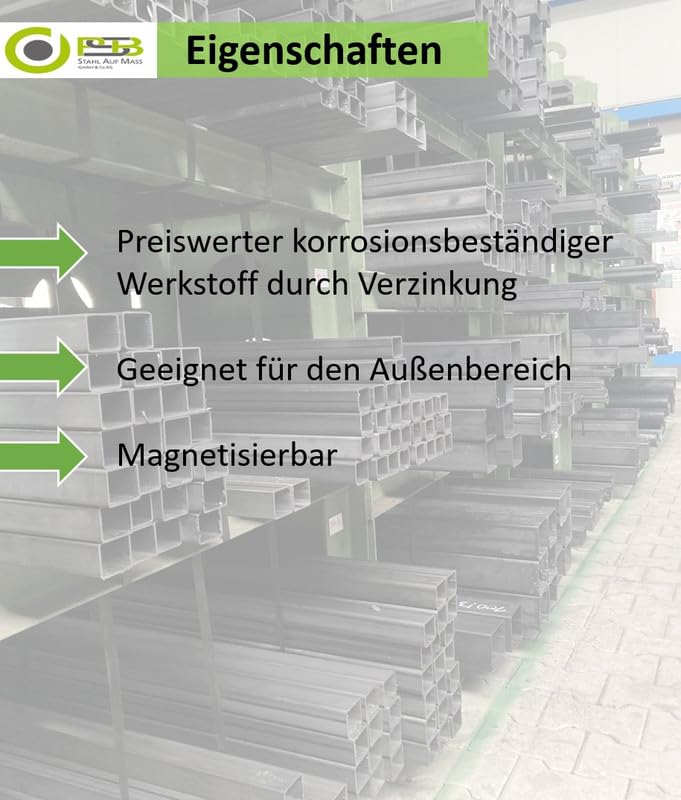 Verzinkt Flachstahl Bandstahl Flachprofil feuerverzinkt von 20x5-100x5mm EN10058/EN10025 (60x5mm - 1