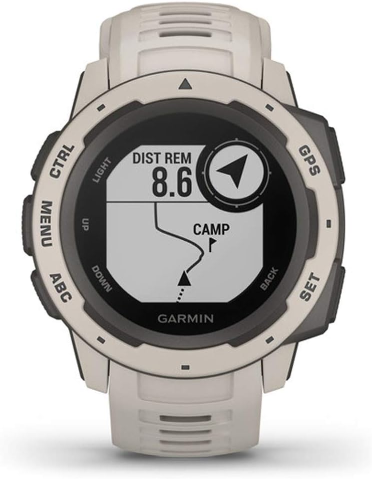 Garmin Instinct - wasserdichte GPS-Smartwatch mit Sport-/Fitnessfunktionen. Herzfrequenzmessung am H