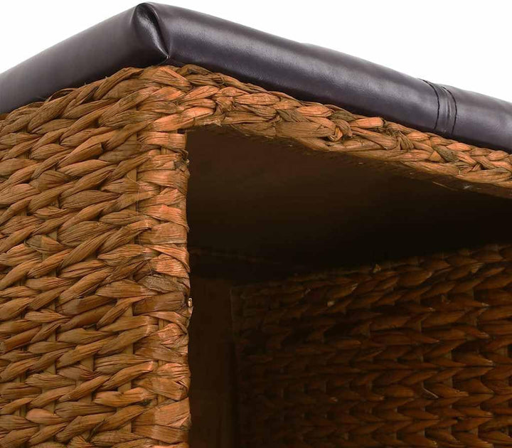 vidaXL Sitzbank mit 2 Körben Seegras Braun Flurbank Truhenbank Garderobenbank 71 x 40 x 42 cm Braun