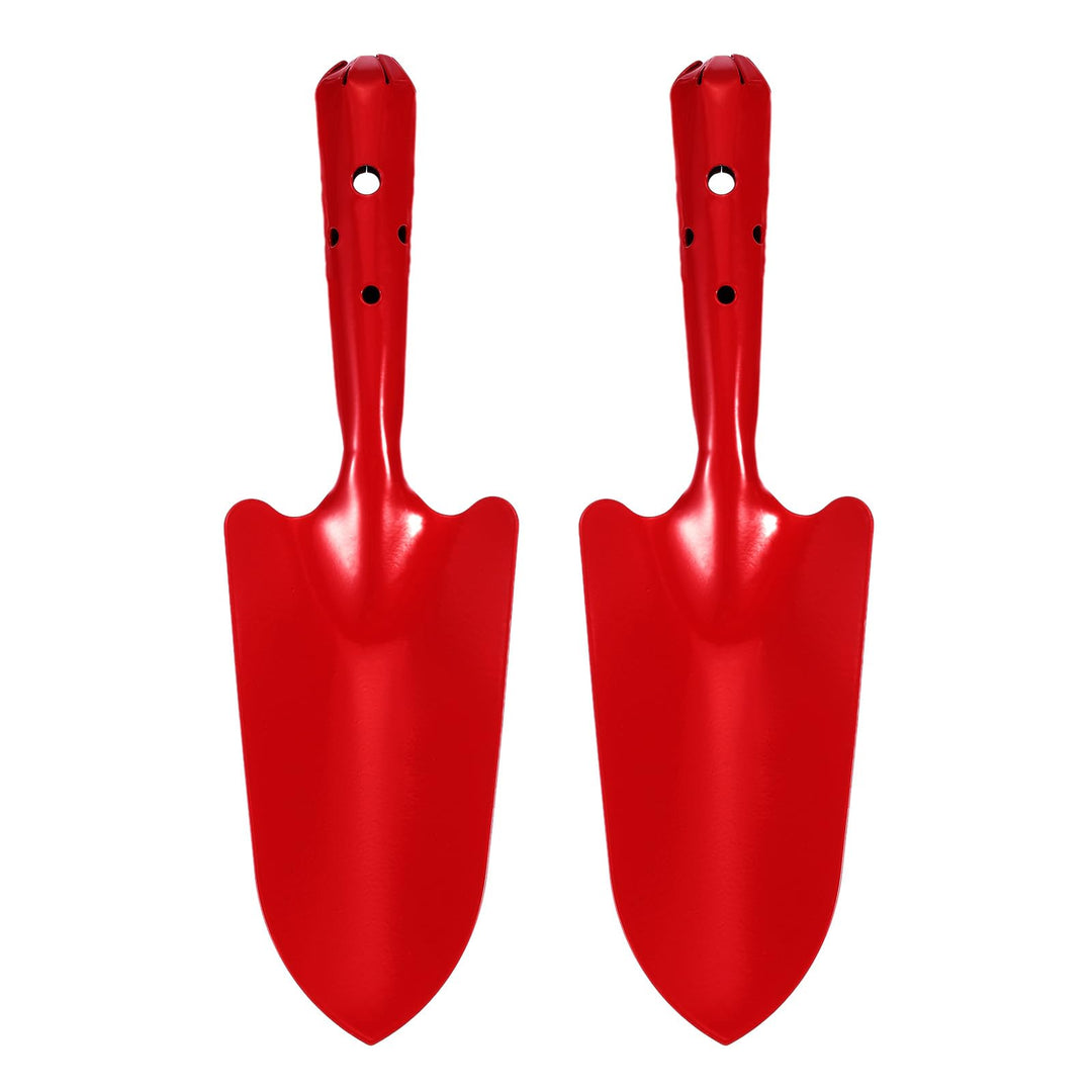 QUARKZMAN 2 Stücke Mini Bunte Metall Handschaufel 11" x 3" Grabschaufel Set Umpflanzen Gartengeräte