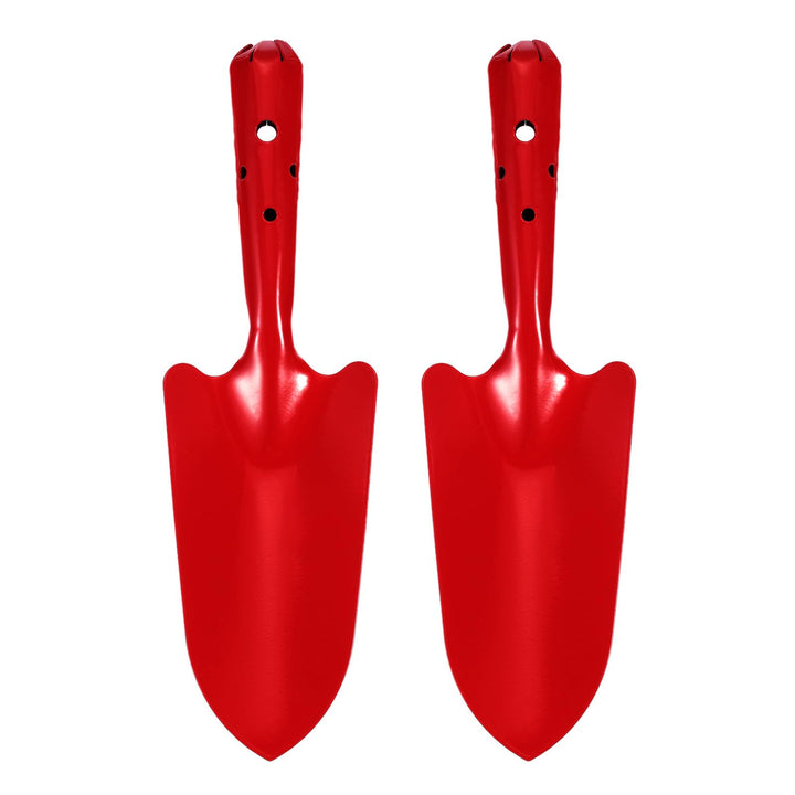 QUARKZMAN 2 Stücke Mini Bunte Metall Handschaufel 11" x 3" Grabschaufel Set Umpflanzen Gartengeräte