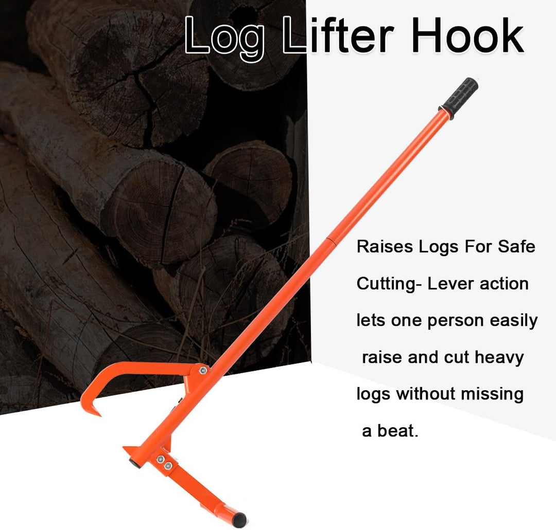 ECUTEE Fällheber 130cm zum Baumfällen 51inch Stammheber Kantheber Holzgreifer Holzscheitheber Fällhe