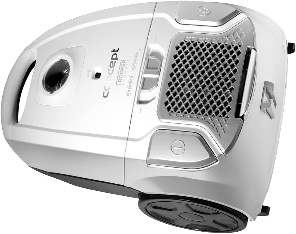CONCEPT Hausgeräte VP8090 BEUTELSTAUBSAUGER 700 W Trooper Weiss