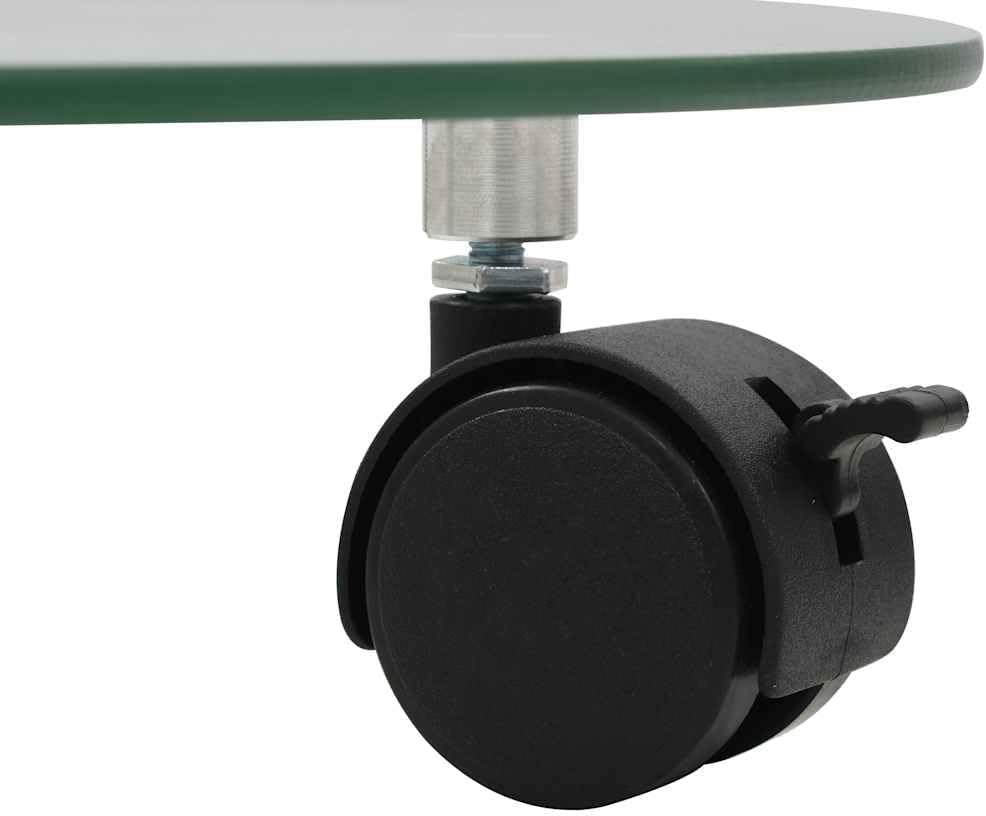 vidaXL Pflanzenst?nder mit Rollen 2 St¡§1ck Hartglas 28 cm Rund