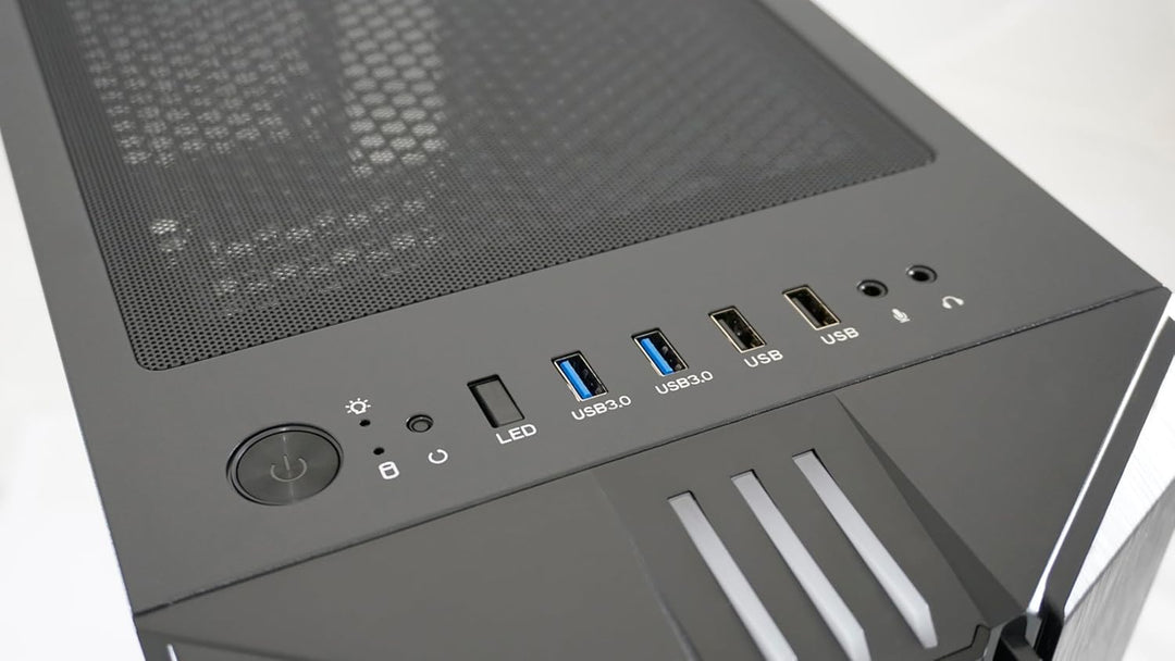LC-Power Gaming-Gehäuse 702B Skyscraper_X – ATX, Micro-ATX, Mini-ITX kompatibel, RGB-Frontpanel, Har