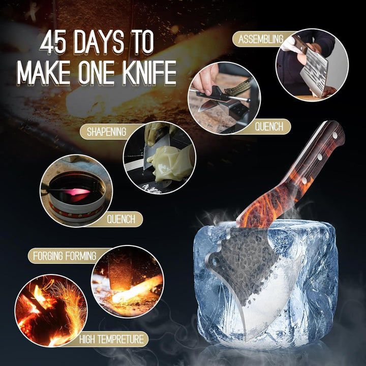 Golden Bird Hackmesser japanisches Messer für Knochen und Fleischschneiden Scharfe Full Tang Kochmes