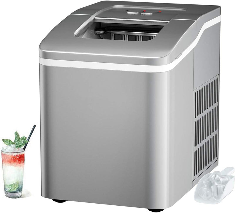 RELAX4LIFE Eiswürfelmaschine Tragbar 1,6 L, Ice Maker 9 Eiswürfel in 8 min, Eiswürfelbereiter 12 kg