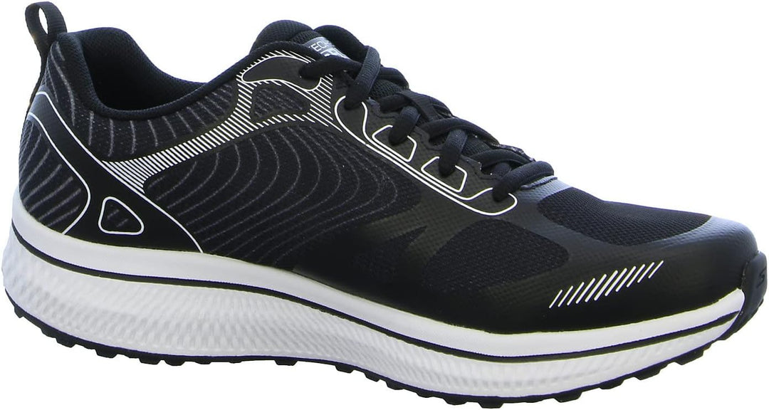 Skechers Herren Running Shoes, 41 EU Black Textile Synthetic White Trim