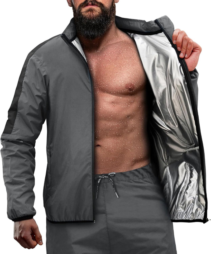 RDX Schwitzanzug Zum Abnehmen, Saunaanzug REACH OEKO TEX 100 ZERTIFIZIERT, Sauna Suit Fitnessanzug S