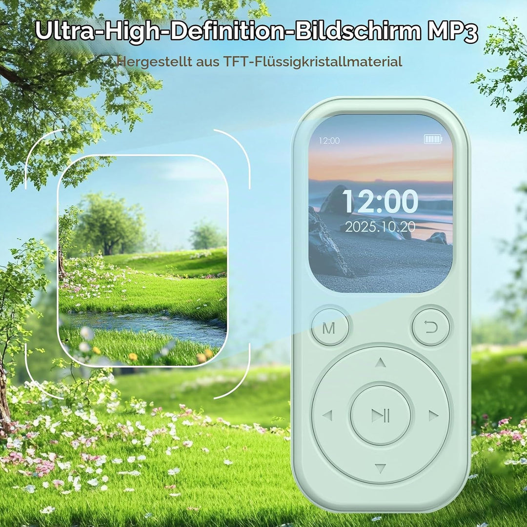 64 GB MP3-Player mit Bluetooth 5.3, tragbarer Musik-Player mit HiFi-Klangqualität und FM-Radio, 300