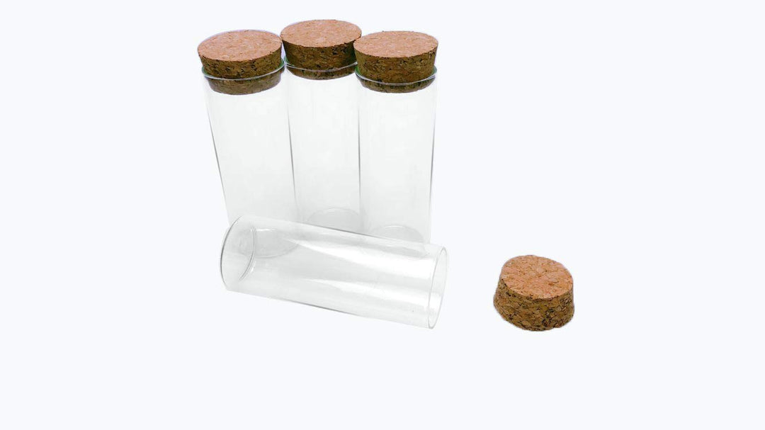 Jarvials 40ml transparente reagenzglas glasflasche mit korken stopfen，geeignet für die lagerung von