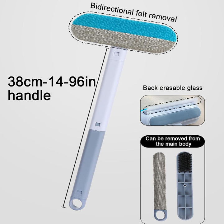 2 Stück Tierhaarentferner Multifunktion Langen Griff, 3 In 1 Pet Hair Remover, Tierhaarentferner Hun