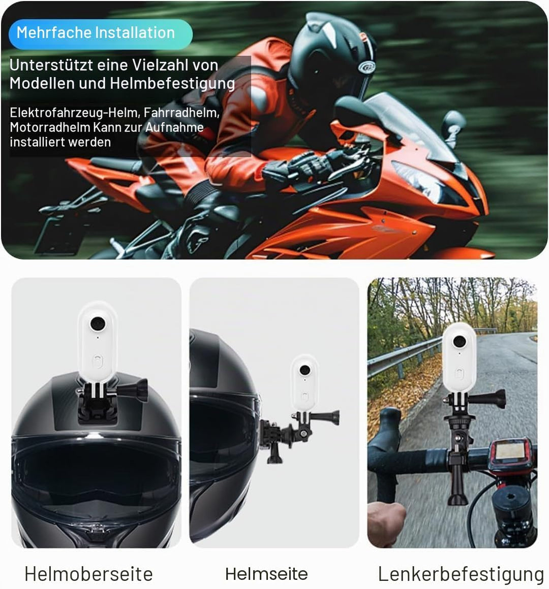 Winnes Mini Action Cam WiFi Sport Zoll Kamera HD 1080P Weitwinkel 120° IP68 Wasserdicht 30 Meter Vid