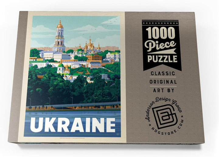 Ukraine: Kiew, Vintage Poster - Premium 1000 Teile Puzzle - MyPuzzle Sonderkollektion von Anderson D