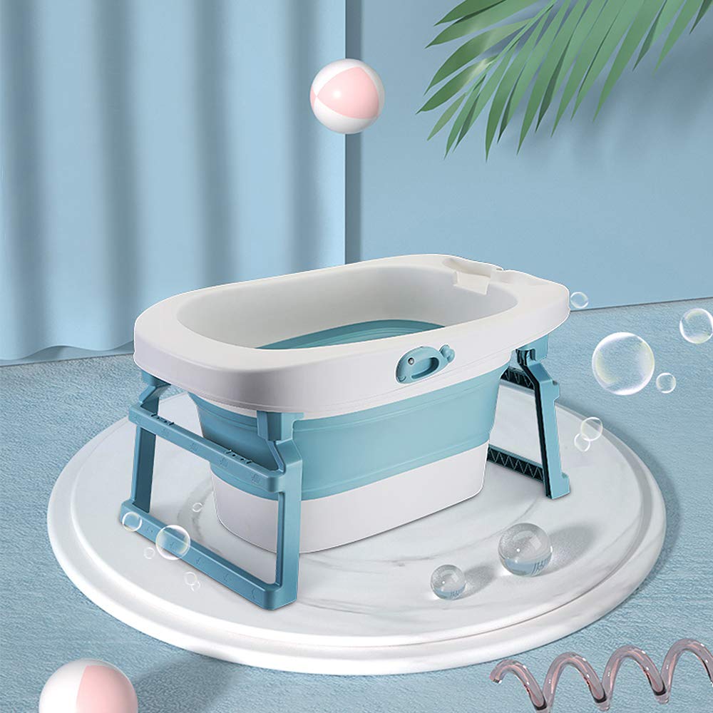 Supfine Babybadewanne, faltbar, faltbar, mit Badewannenkissen, für Mädchen oder Jungen, von Geburt b