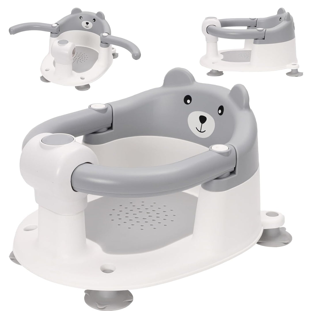 Badewannensitz Baby ab 6-24 monate Badesitz Baby mit 4 Starken Saugnäpfen Ergonomisch Rückenlehne un