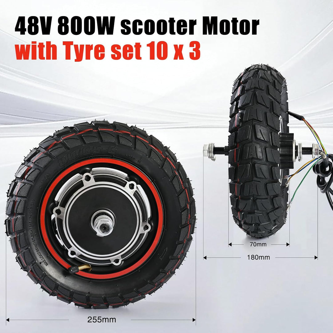 Scooter Motor mit 80/65-6 Luftreifen 48V 500W Motor kompatibel für Kugoo M4&M4 Pro Elektroscooter