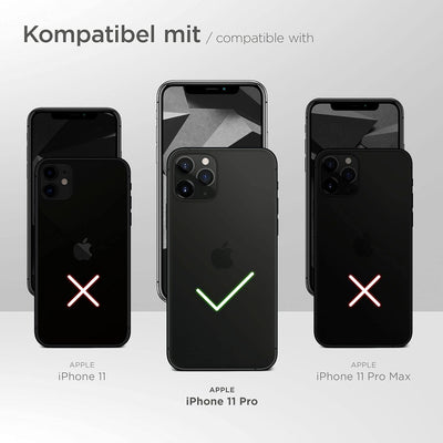 ONEFLOW Handykette 'Twist Strap' kompatibel mit Apple iPhone 11 Pro Hülle zum Umhängen transparent,