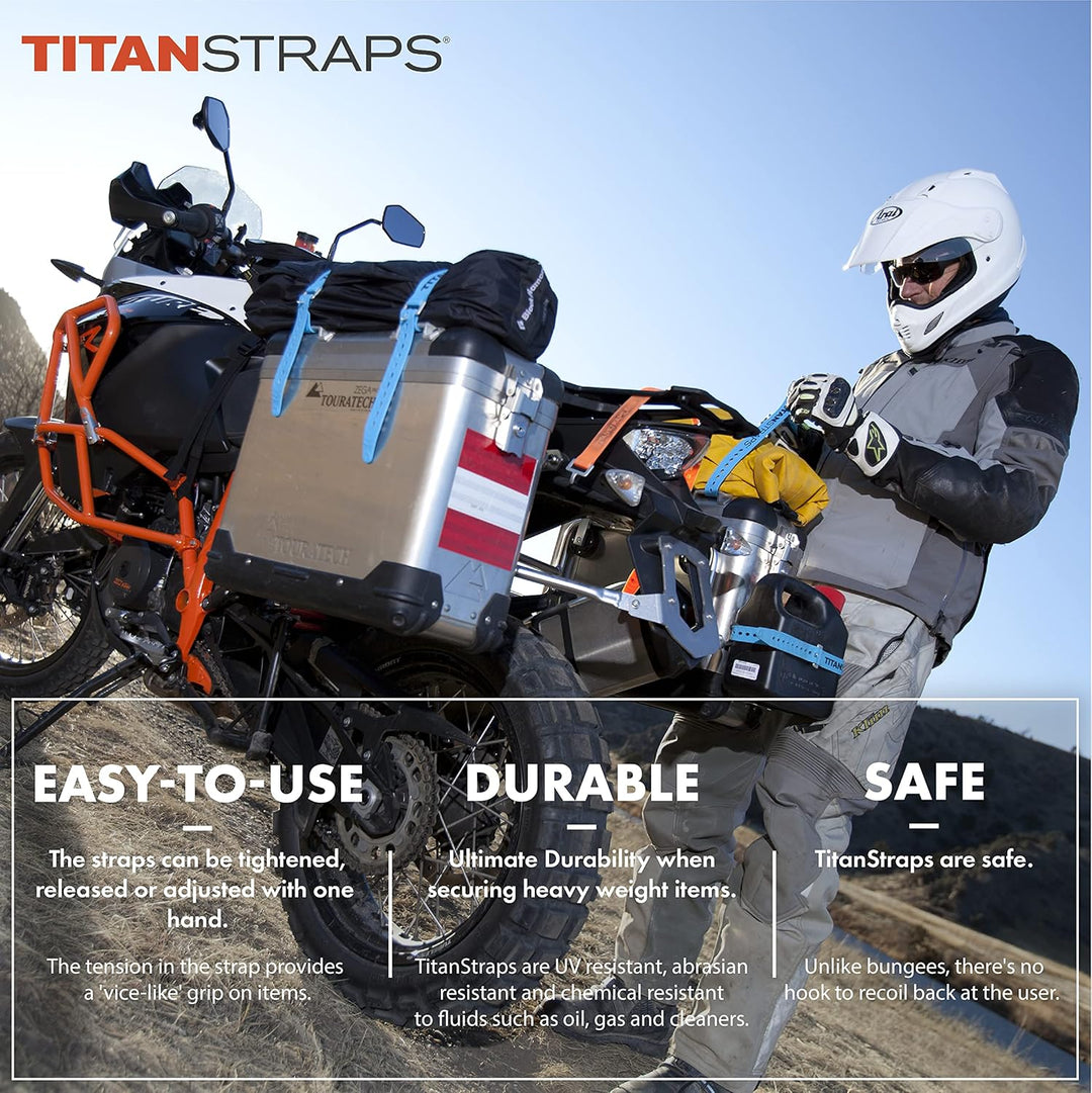 Titan Industrial Straps Sicherheitsgurt-Set zum Sichern von Splits, Lastenfahrrädern, Gartenschläuch