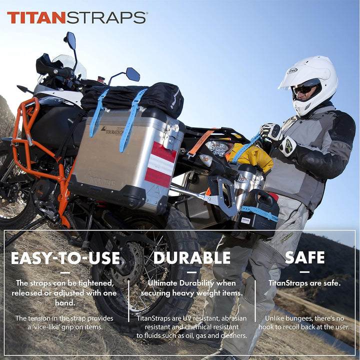 Titan Industrial Straps Sicherheitsgurt-Set zum Sichern von Splits, Lastenfahrrädern, Gartenschläuch