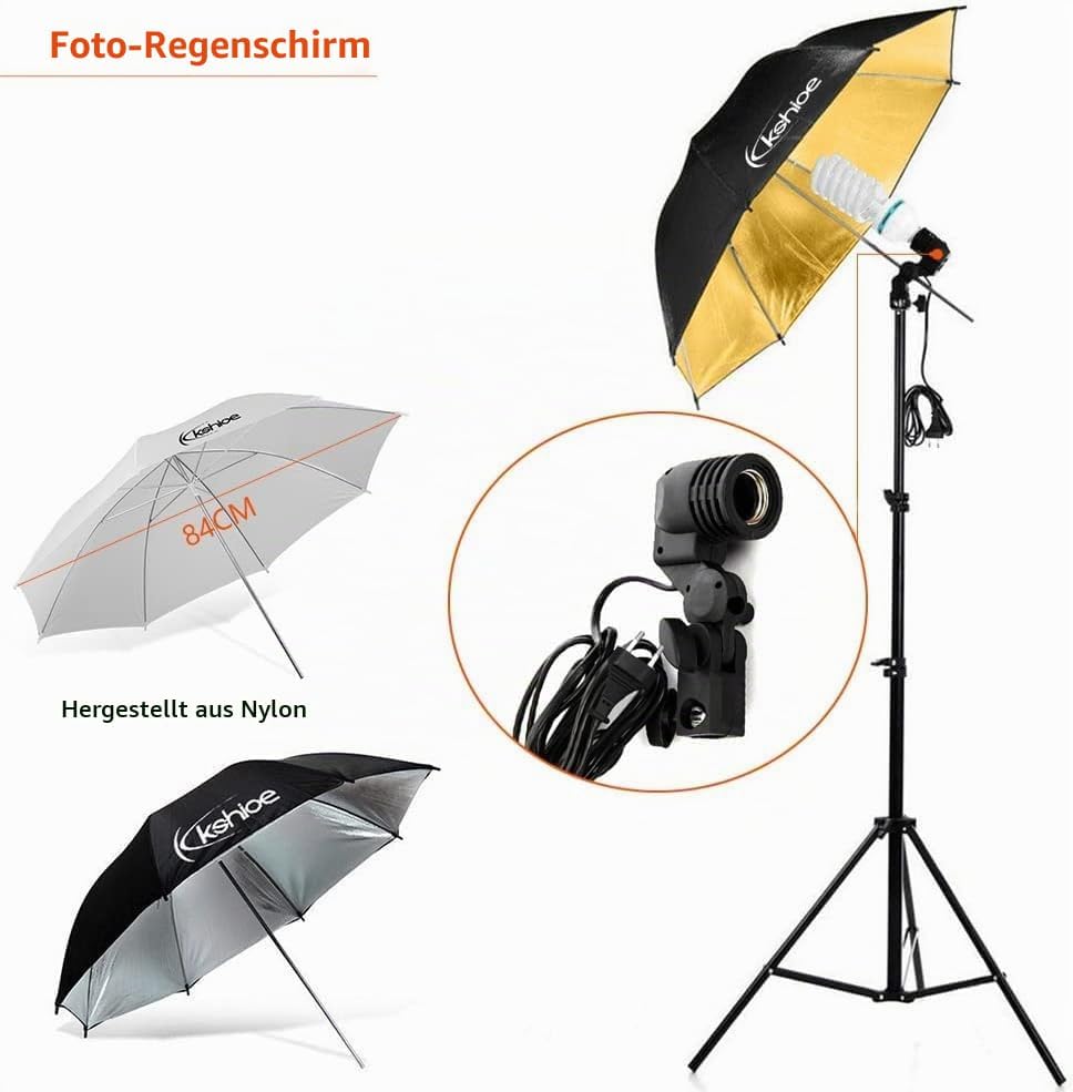 LEADZM Fotostudio-Set, Greenscreen-Set 2Mx3M mit 45W LED-Fotolampe, Reflektor und Fotoschirmen für P