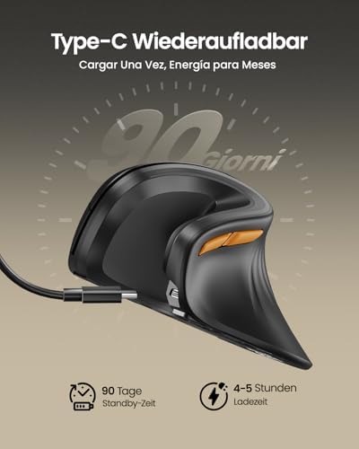 ProtoArc EM11 NL Ergonomische Vertikale Maus Schreibtischunterlage