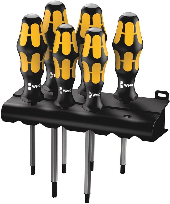 Wera 977/6 Torx Schraubendrehersatz Kraftform Wera: Der Schraubmeissel + Rack, 6-teilig, 05024410001