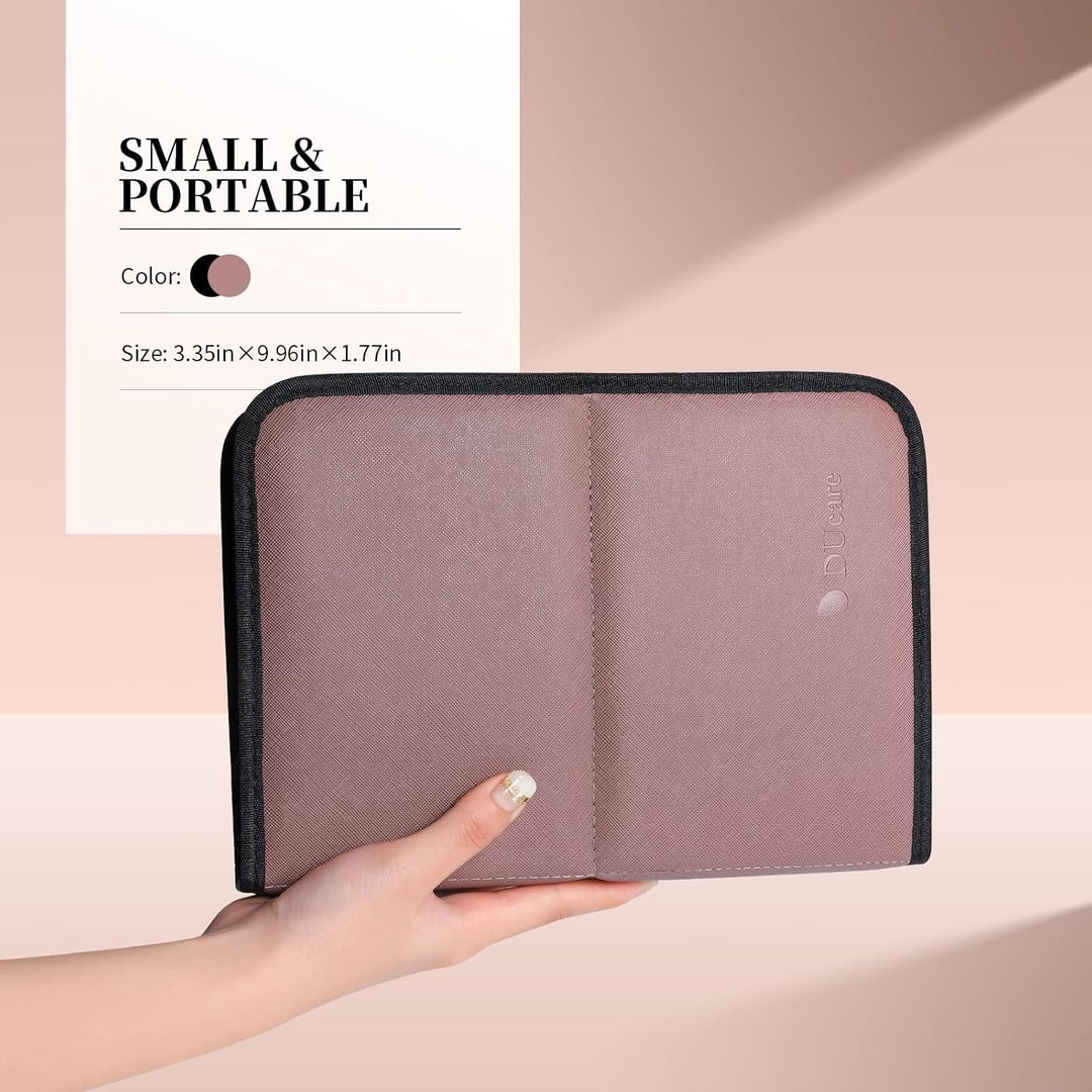 DUcare Make up Pinsel Organizer-Tasche, tragbare Kosmetiktasche für die Reise, Stand Up Cosmetic Bag