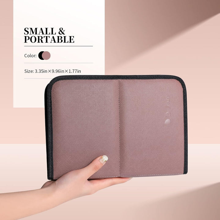 DUcare Make up Pinsel Organizer-Tasche, tragbare Kosmetiktasche für die Reise, Stand Up Cosmetic Bag