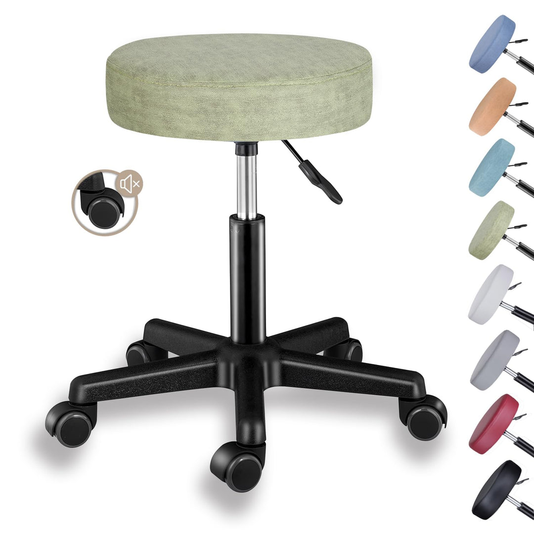 Zedelmaier Rollhocker höhenverstellbar, Bürohocker mit Gummirollen, 360° drehbar Hocker mit Rollen &
