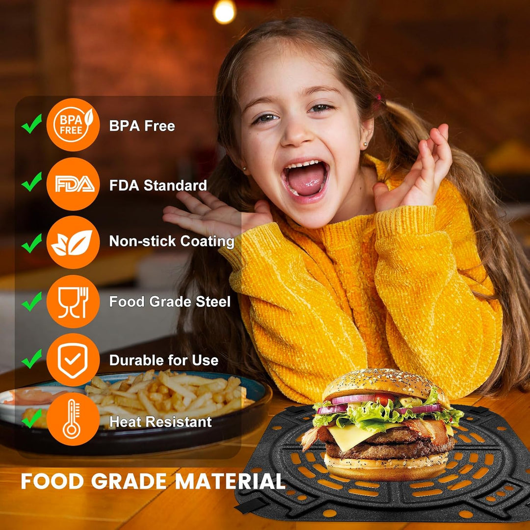 GCQ Luftfritteusen-Zubehör für Ninja AF141 Air Fryer Pro 4-in-1, 5 QT, 21,6 x 21,6 cm, Luftfritteuse